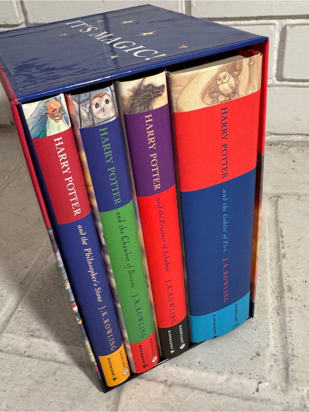 RARE Vintage Harry Potter Boxed Set (Vol 1-4) Raincoast Canadian Ed./UK Art, OBO